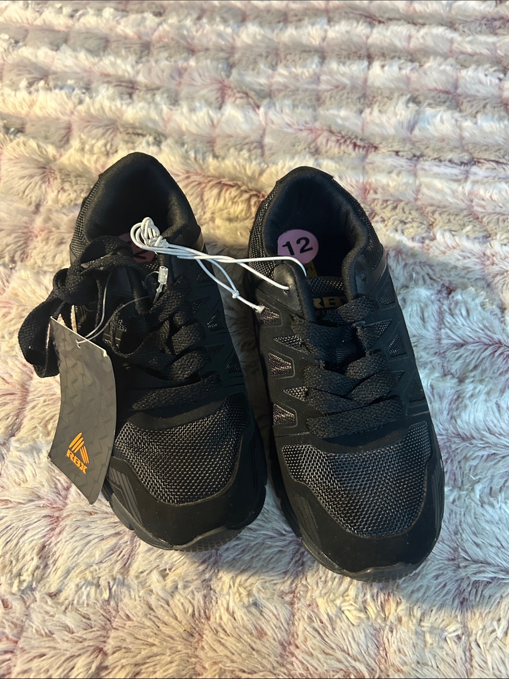 RBX Kids Black Athletic Sneakers size 12 new